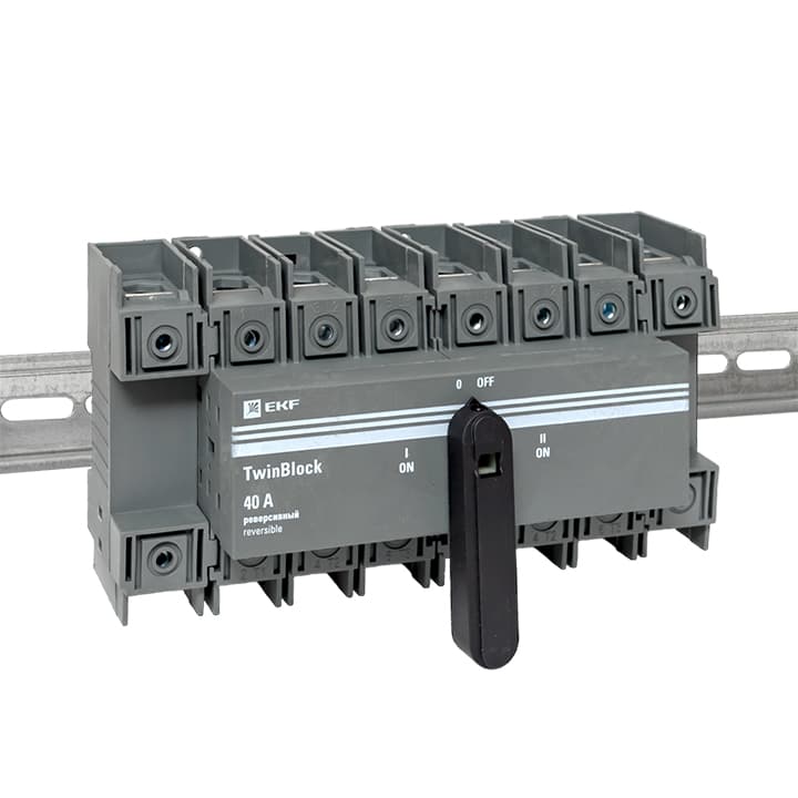 EKF PROxima Рубильник 40A 4P реверсивный c рукояткой для прямой установки TwinBlock — миниатюра 2