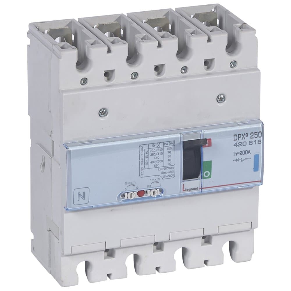 Legrand DPX3 250 Автоматический выключатель 4P 200А 70kA 420618 — миниатюра 1