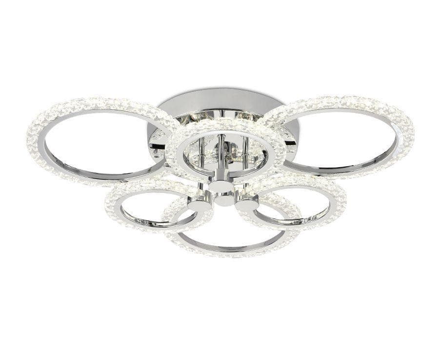 Ambrella Потолочный светодиодный светильник с пультом FA414/3+3 CH хром 90W 580*540*120 (ПДУ РАДИО 2.4) — миниатюра 1