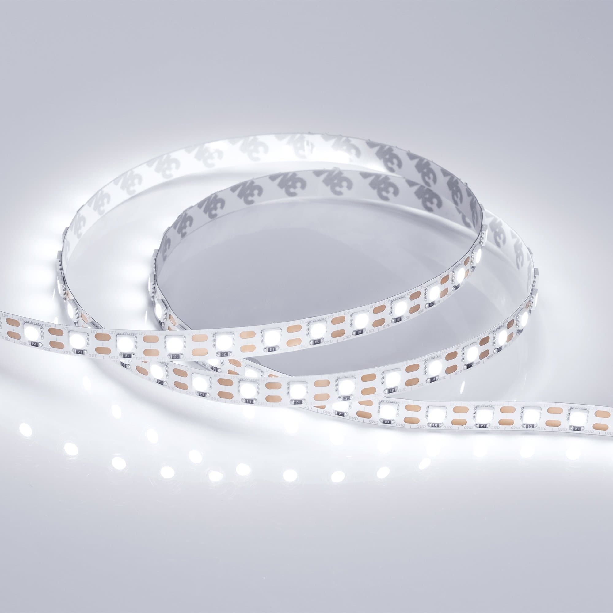 Arlight Светодиодная лента RT 2-5000 12V Cx1 White6000 2x (5060, 360 LED, LUX) (15.6 Вт/м, IP20) 011705(1) — миниатюра 2