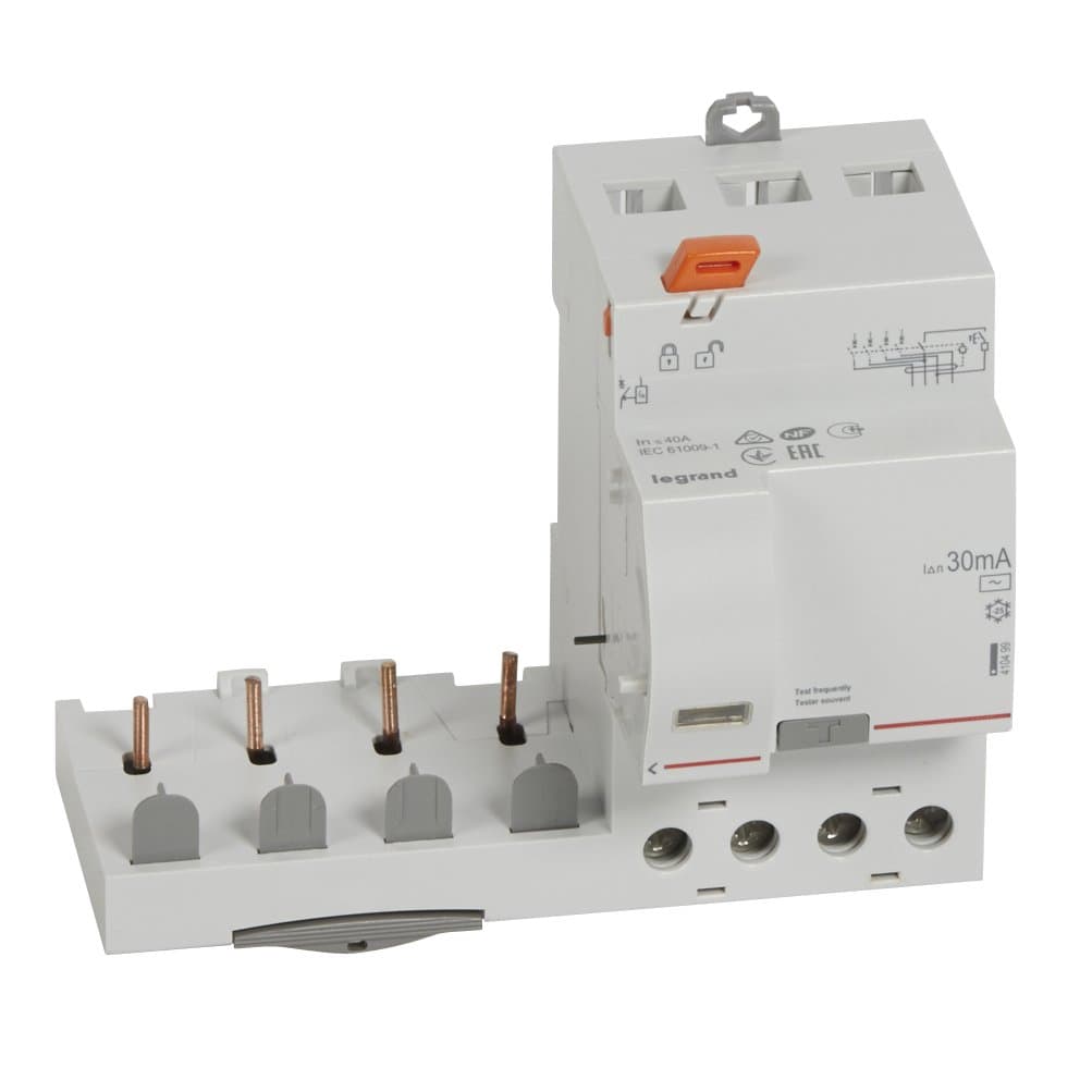 Legrand DX3 Дифференциальный блок тип AC 30 мА 4P 400В 40А 3 мод 410499