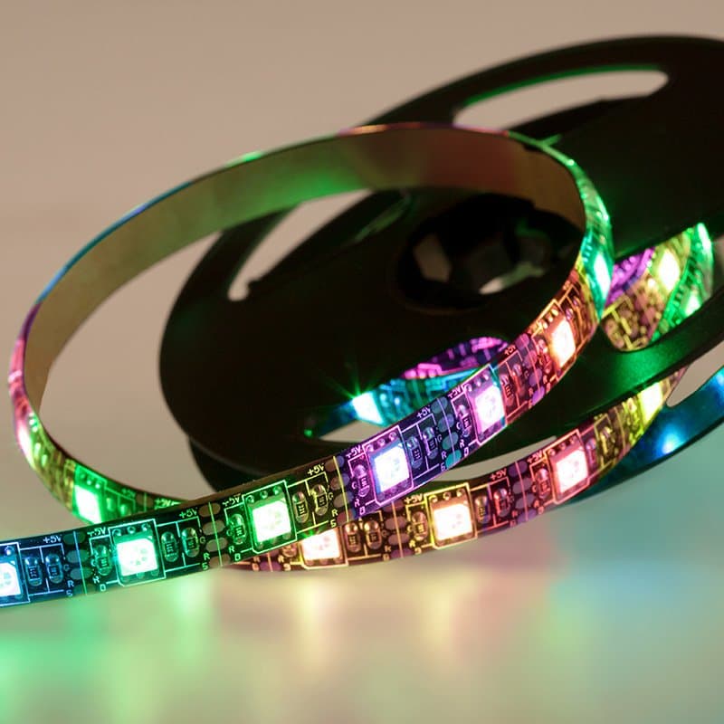 LAMPER LED лента с USB коннектором 5 В, 10 мм, IP65, SMD 5050, 60 LED/m, RGB 141-387