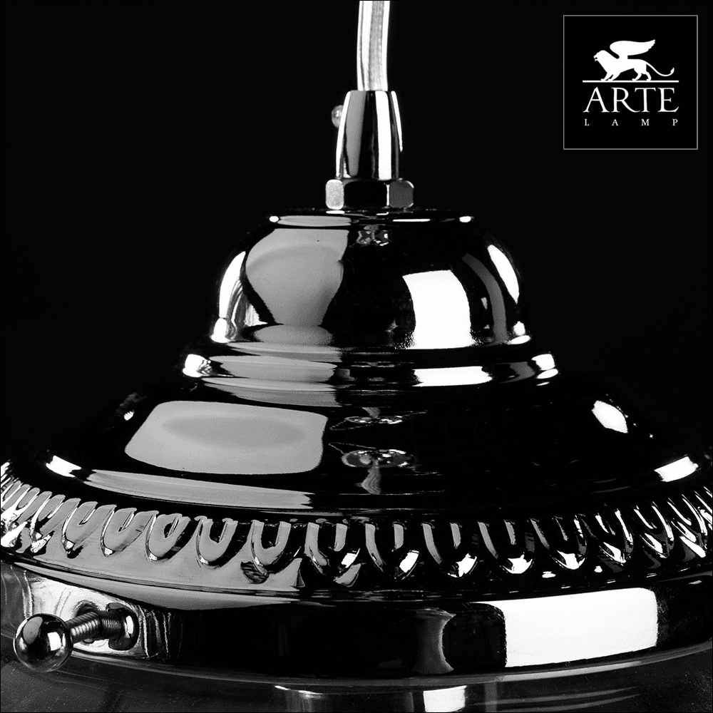 Arte Lamp Rimini Хром/Прозрачный Светильник подвесной 60W E27 A1091SP-1CC — миниатюра 3