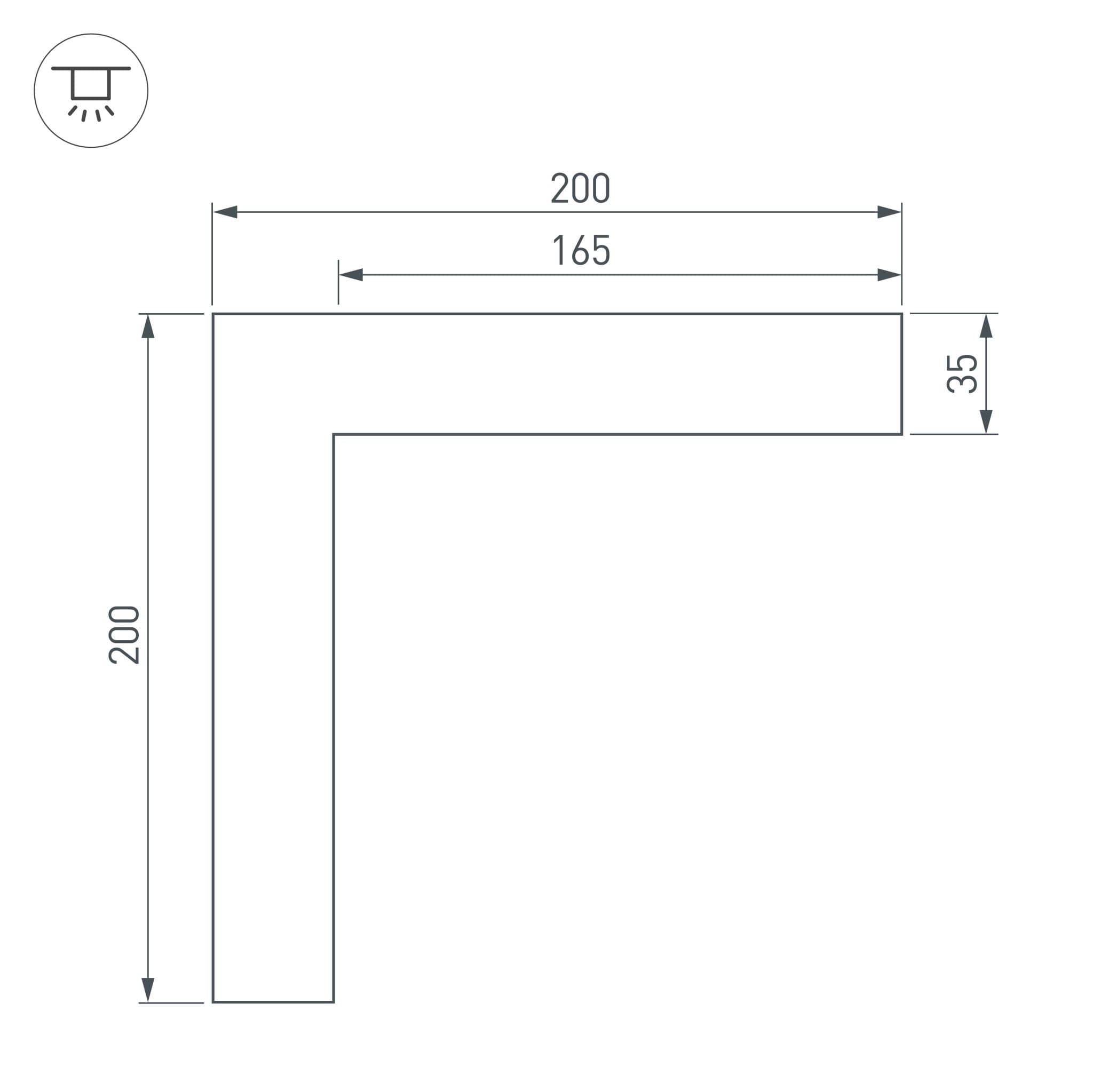 Arlight Угол SL-LINE-5035 внутренний (Металл) 030114 — миниатюра 3