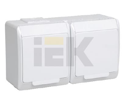 IEK GERMES PLUS РСб22-3-ГПБд Розетка 2м с з/к о/у IP54 (цвет крышки:дымчатый) — миниатюра 2