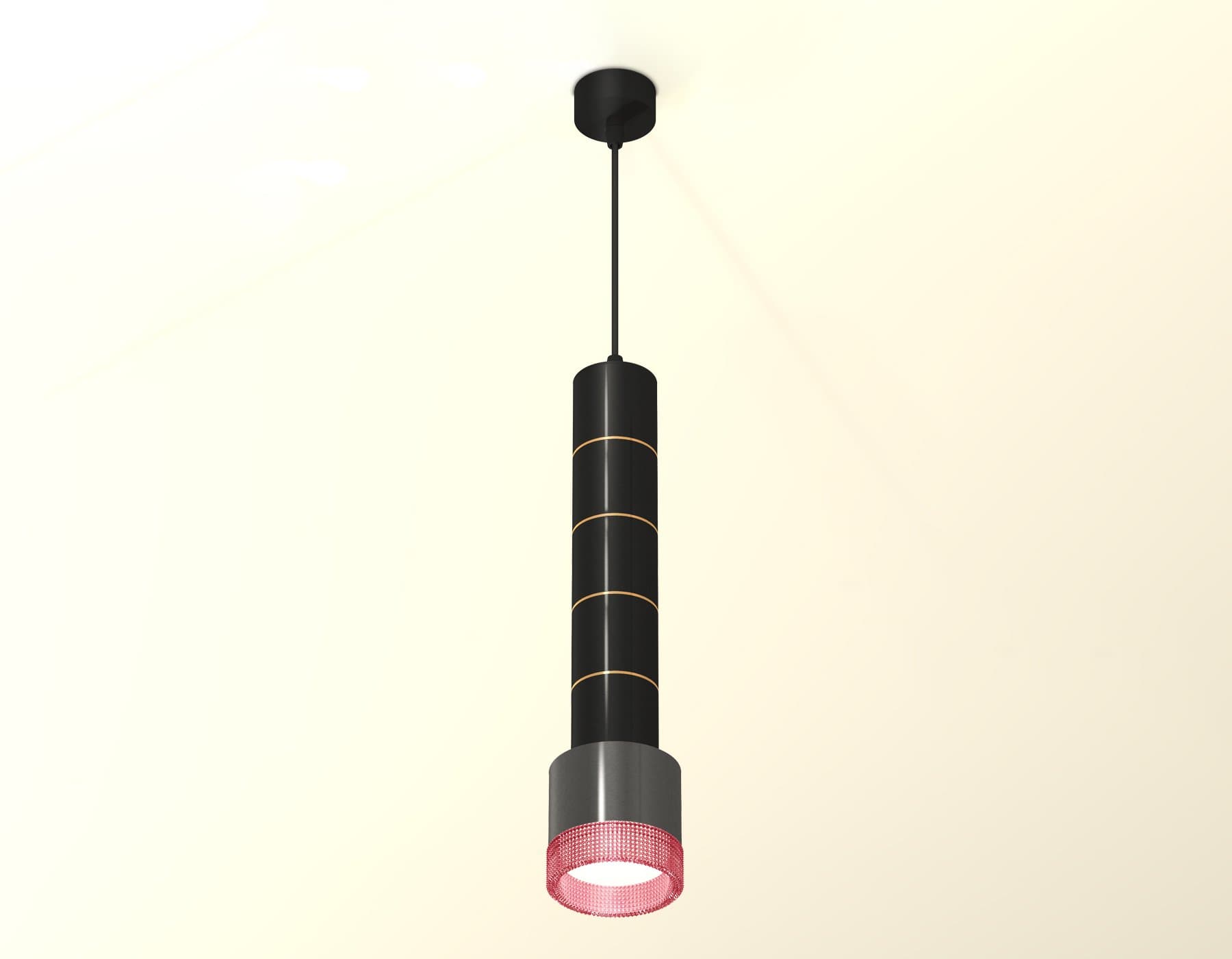 Ambrella Комплект подвесного светильника с композитным хрусталем XP8115015 DCH/PI черный хром/розовый GX53 (A2302, C6303, A2062, C6303, A2062, C6303, — миниатюра 3
