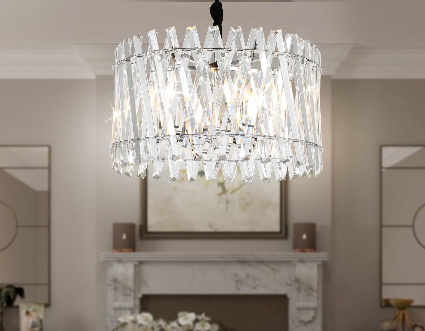 Ambrella Подвесная люстра с хрусталем TR5062/6 CH/CL хром/прозрачный E14/6 max 40W D500*295 — миниатюра 3