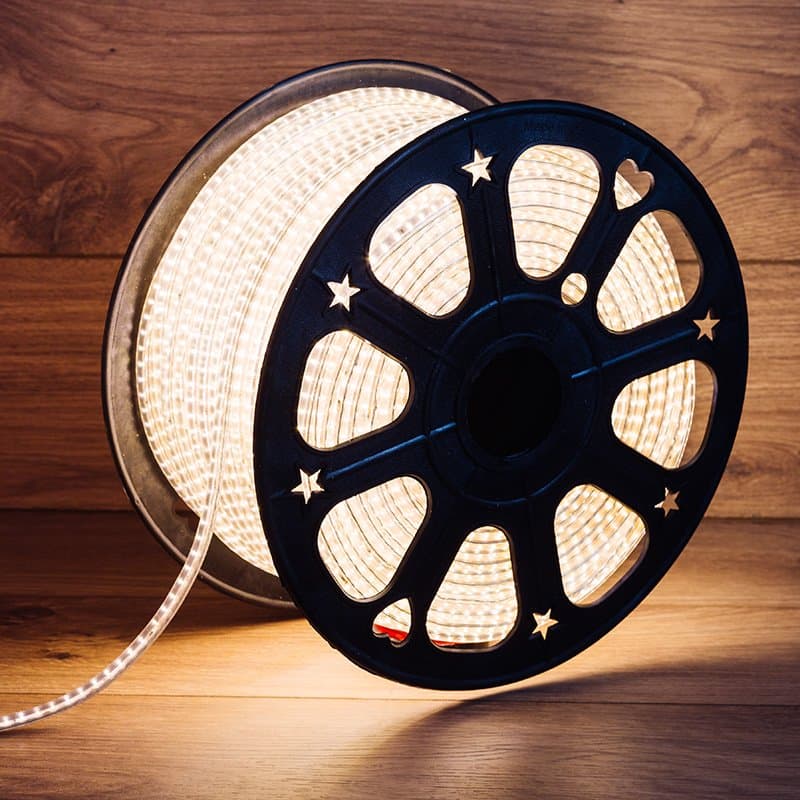 Rexant LED Лента 220В, 6x10.6мм, IP67, SMD 3014, 120 LED/м, Теплый белый, 100м 142-802