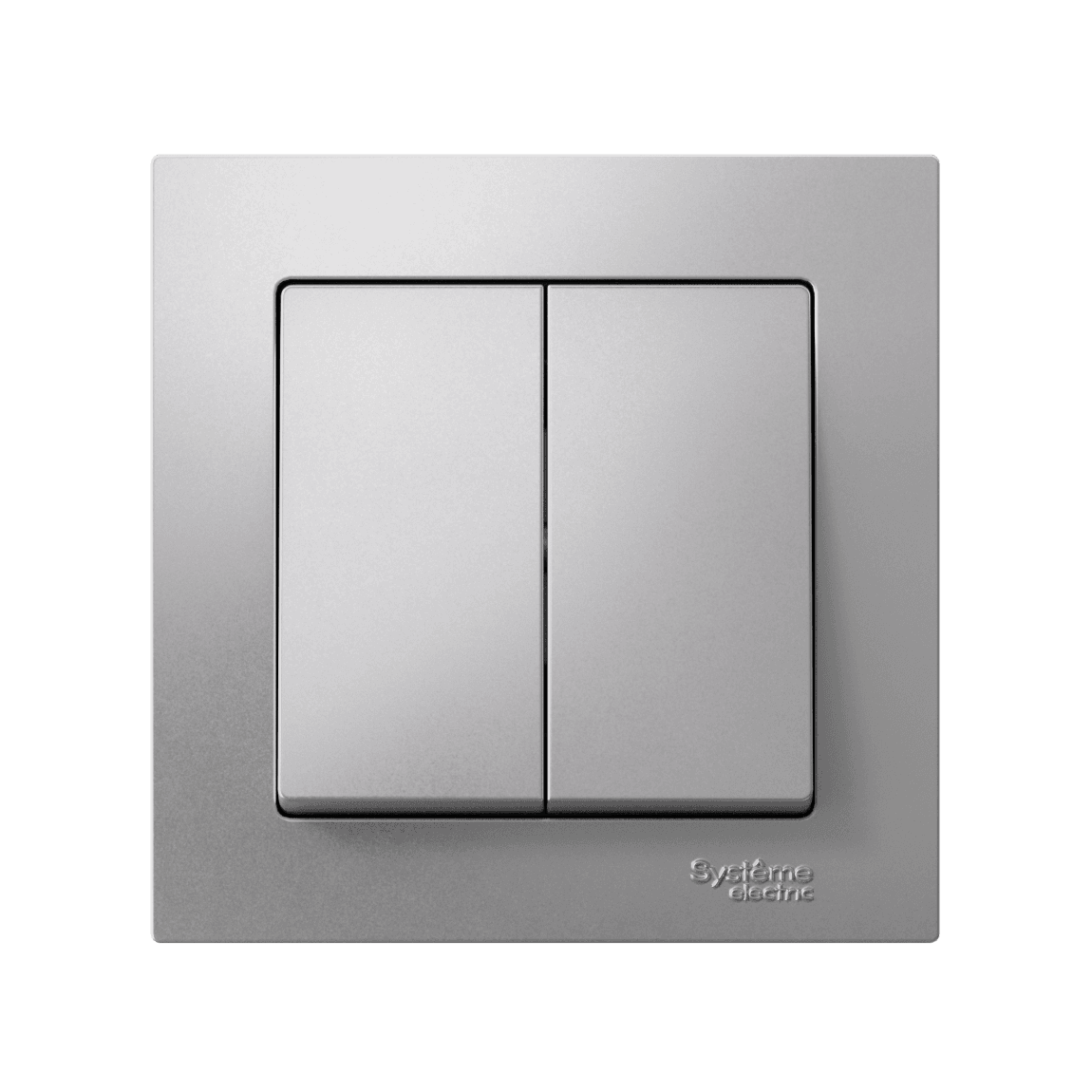 Systeme Electric AtlasDesign Алюминий Выключатель 2-клавишный, сх.5, 10АХ, в сборе, быстрозажим. клем. — миниатюра 4