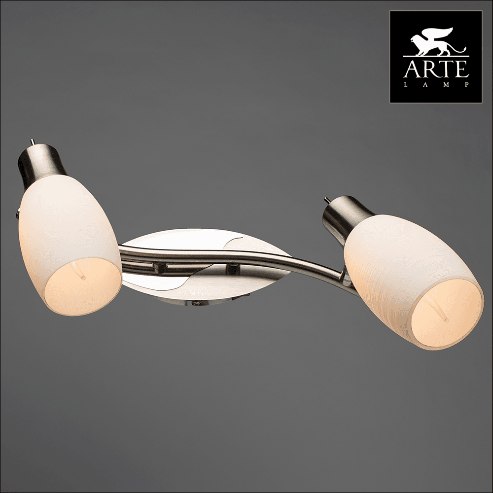 Arte Lamp Volare Серебро/Белый Спот 2x40W 2xE14 A4590AP-2SS — миниатюра 2