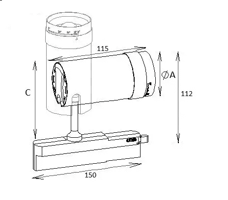 ART MINIZOOM/T 10W D15/55 9727/58 BK DIM — миниатюра 2