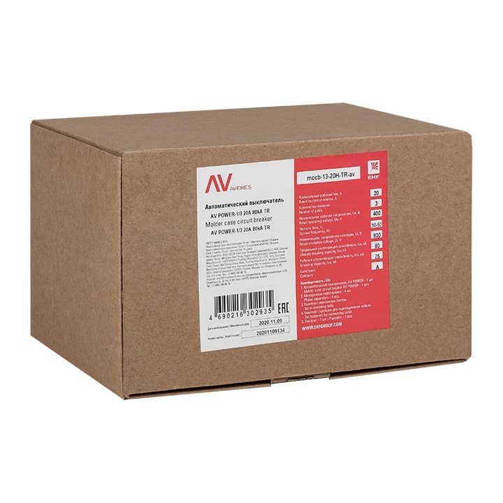 EKF Averes Автоматический выключатель AV POWER-1/3 20А 35kA TR — миниатюра 5