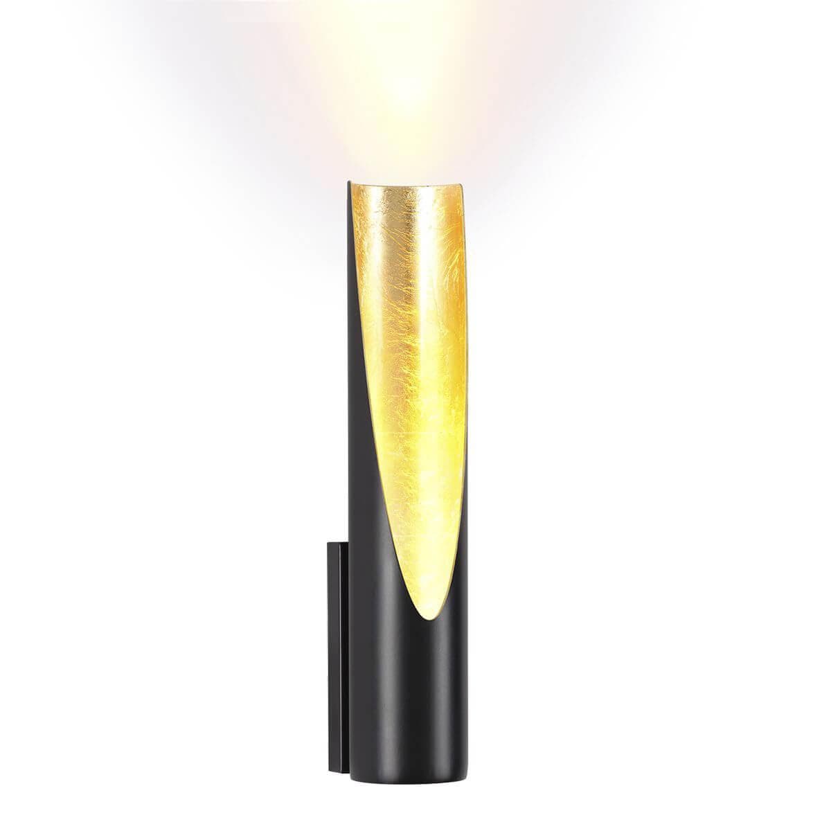 Odeon Light 3816/8WL ODL19 163 черный с золотом/металл Настенный светильник LED 8W 640Лм 3000К 80х60 WHITNEY — миниатюра 3