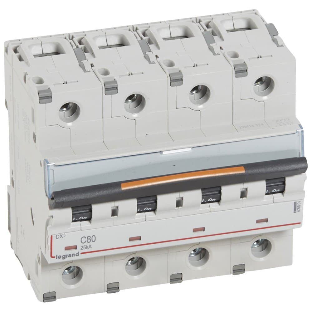 Legrand DX3 Автоматический выключатель 4P C80 25кА 409801