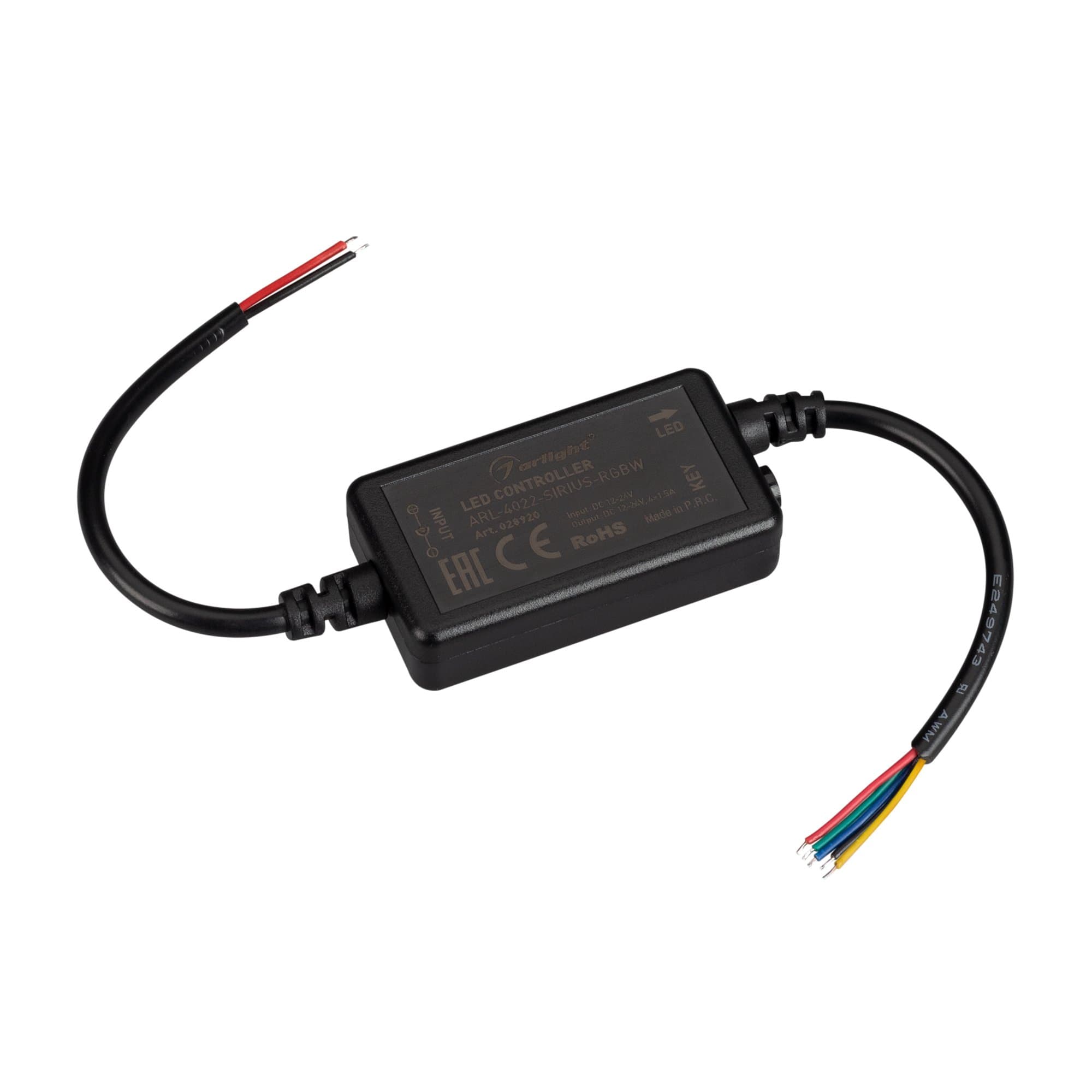 Arlight Контроллер ARL-4022-SIRIUS-RGBW (12-24V, 4x1.5A, 2.4G) (IP20 Пластик, 2 года) 028920