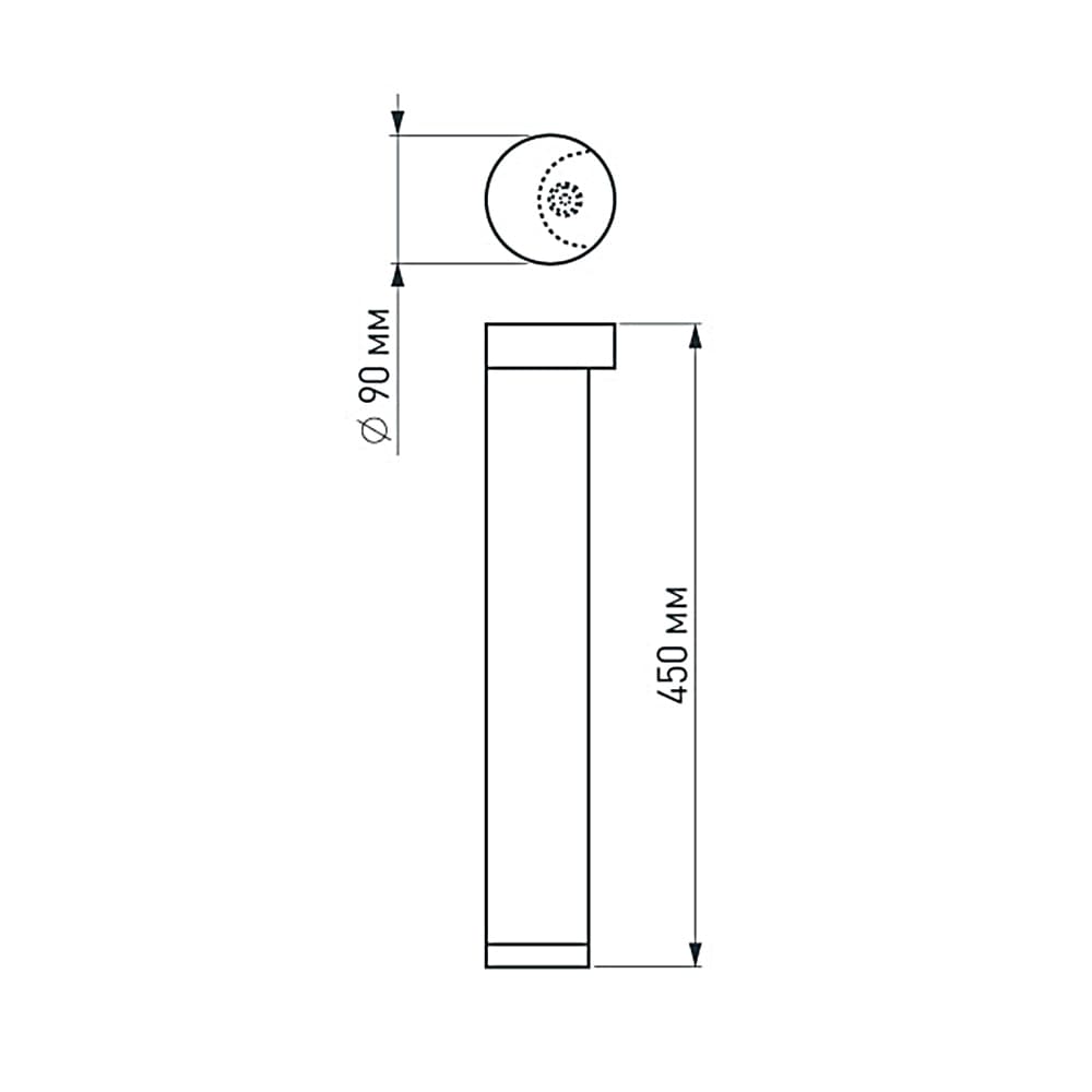 Arlight Светильник LGD-Path-Round90-H450B-7W Warm White (IP54 Металл, 3 года) 020348 — миниатюра 2