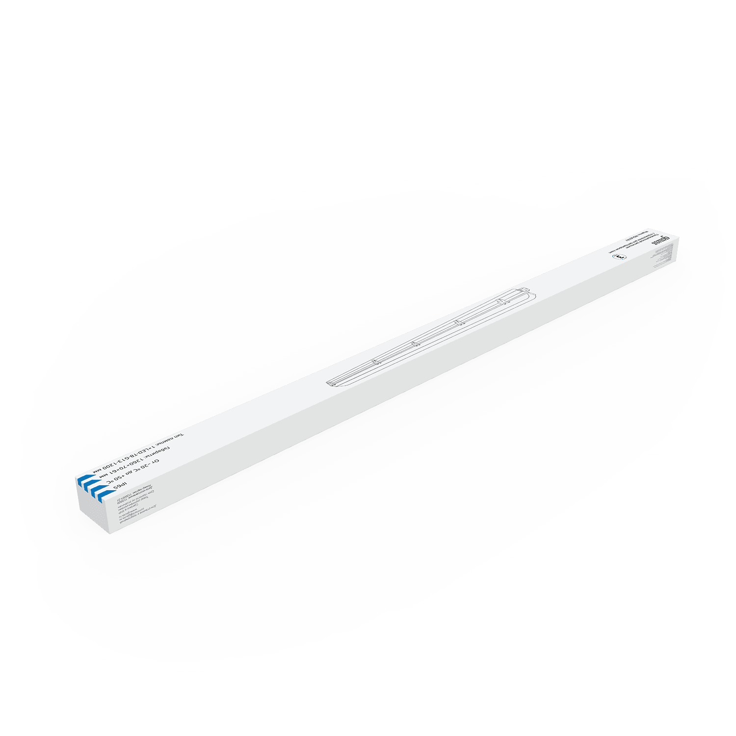 Gauss Светильник линейный СПП-Т8-G13 INDUSTRY 220-230V IP65 1260*70*61мм для LED ламп 1х1200мм 909410112 — миниатюра 3