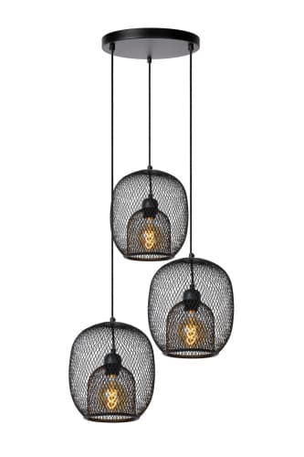 Lucide JERREL Светильник подвесной Ø 51 cm 3xE27 Black 78396/03/30