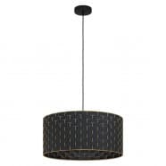 Eglo 99525 Подвесной потолочный светильник (люстра) MARASALES, 1x40W, E27, H1100, Ø550, сталь/текстиль, черный/латунь