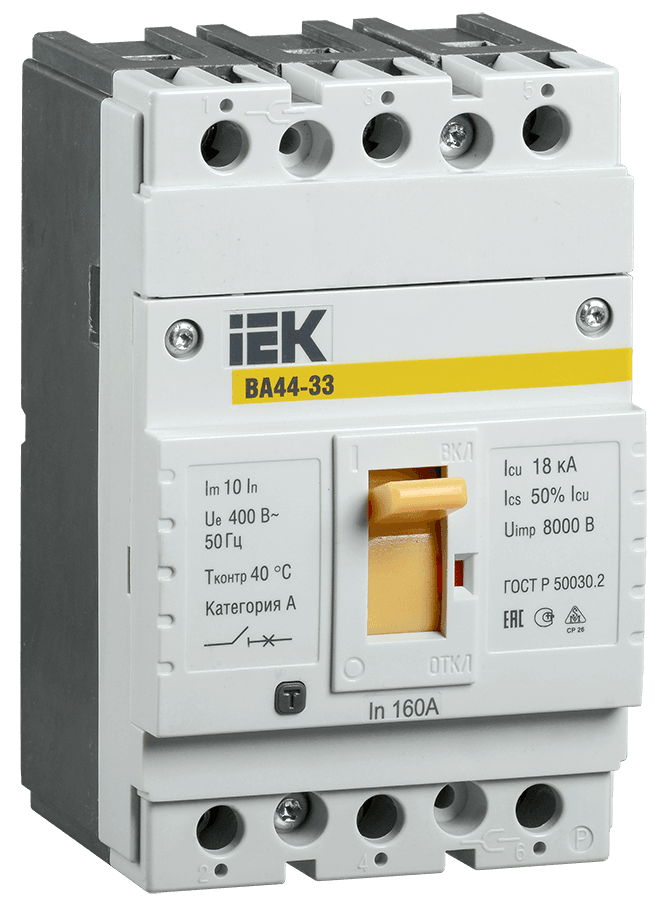 IEK Авт. выкл. ВА44 33 3Р 63А 15кА — миниатюра 2