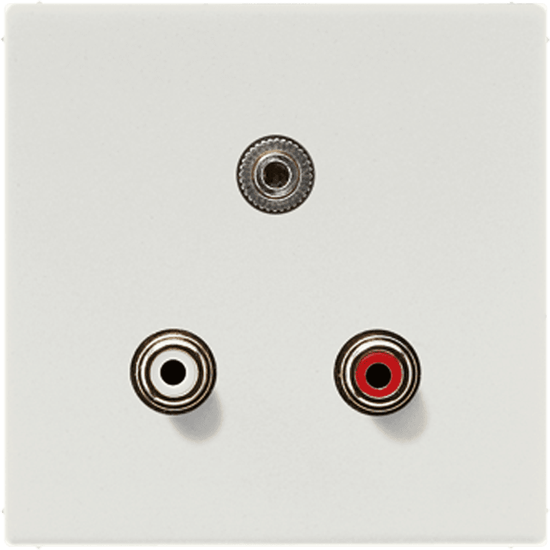 JUNG 2x Cinch Audio (RCA) / Stereo разъем (TRS 3.5 mm), светло-серый MALS1011LG