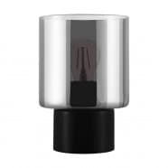 Eglo 33984 Настольная лампа GOROSIBA, 1Х60W, E27, H220, Ø150, основание: Ø100, сталь/стекло, черный/черный полупрозрачный