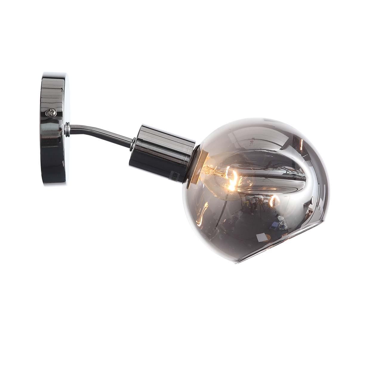 Evoluce SLE155101-01 Светильник настенный Хром/Дымчатый E14 1*60W — миниатюра 3