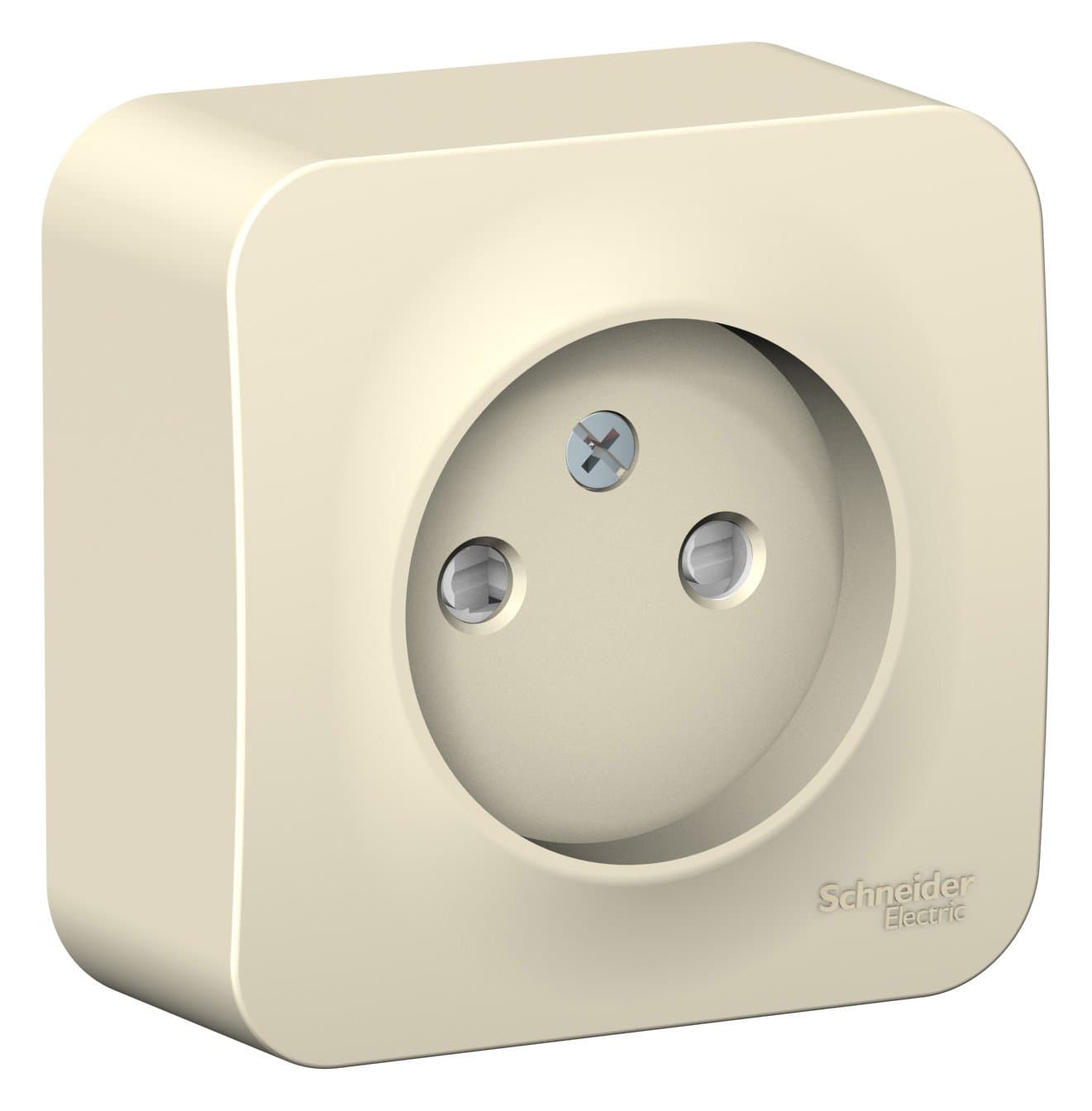 Systeme Electric Blanca наруж Молочная Розетка б/з со шторками 16А, 250В, изолир. пластина — миниатюра 2