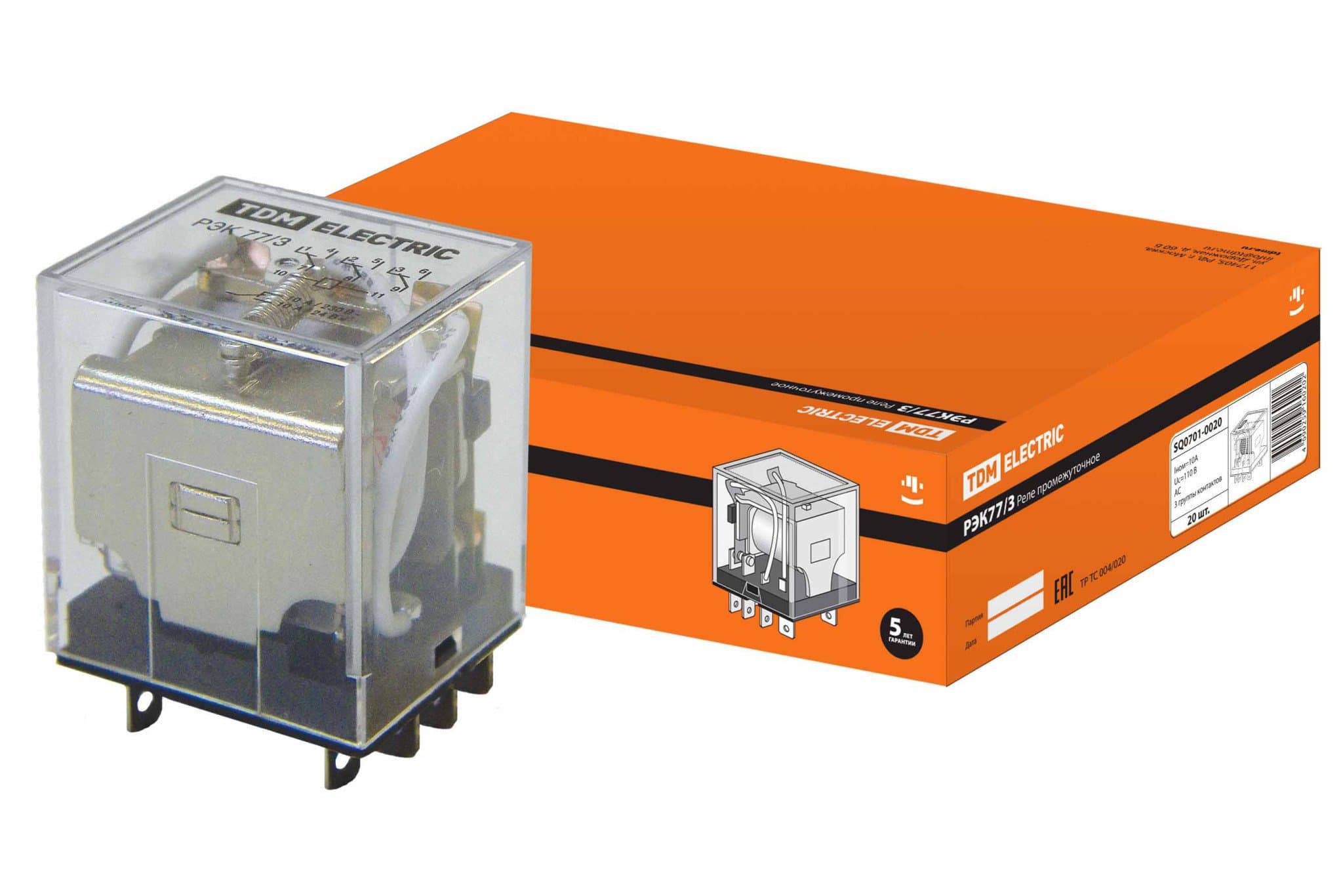 TDM Реле РЭК77/3 10А 110В AC SQ0701-0020