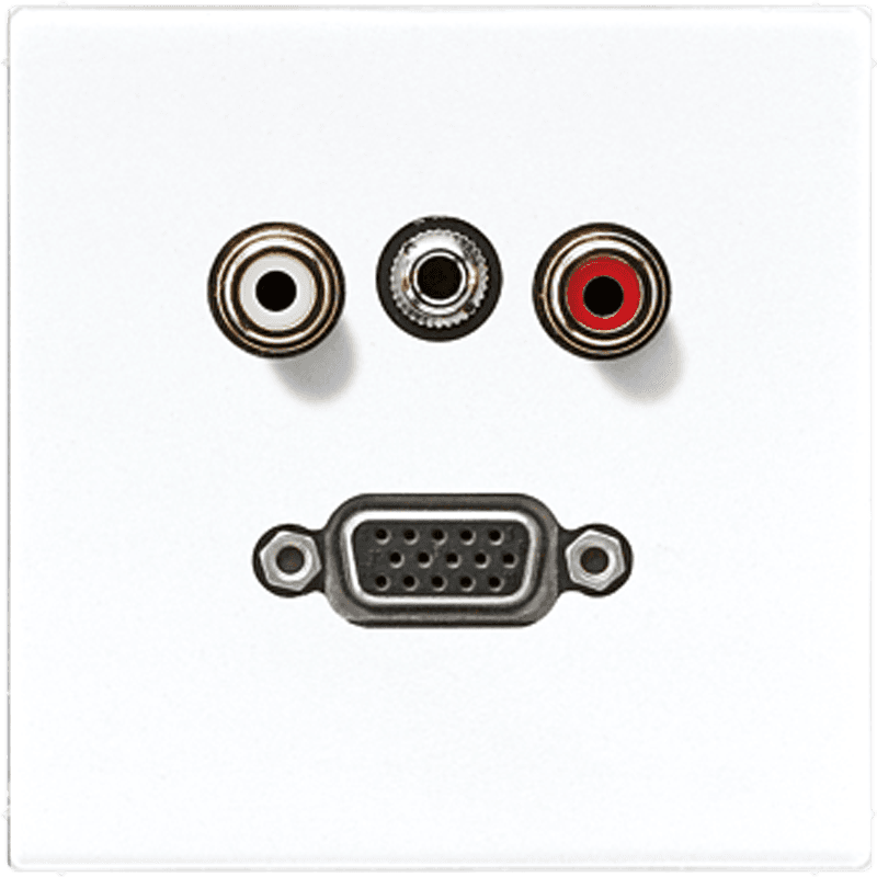 JUNG 2x Cinch Audio (RCA) / Stereo разъем (TRS 3.5 mm) / VGA, белый MALS1072WW