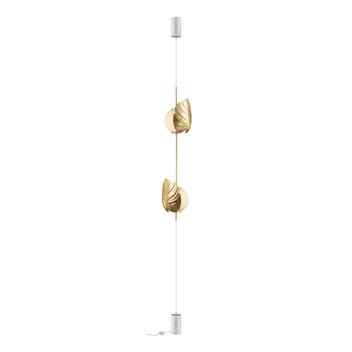Odeon Light 4864/2FC MODERN ODL_EX22 45 золотистый/белый/стекло Натяжной торшер с выкл. E14 2*40W JUNGLE — миниатюра 2