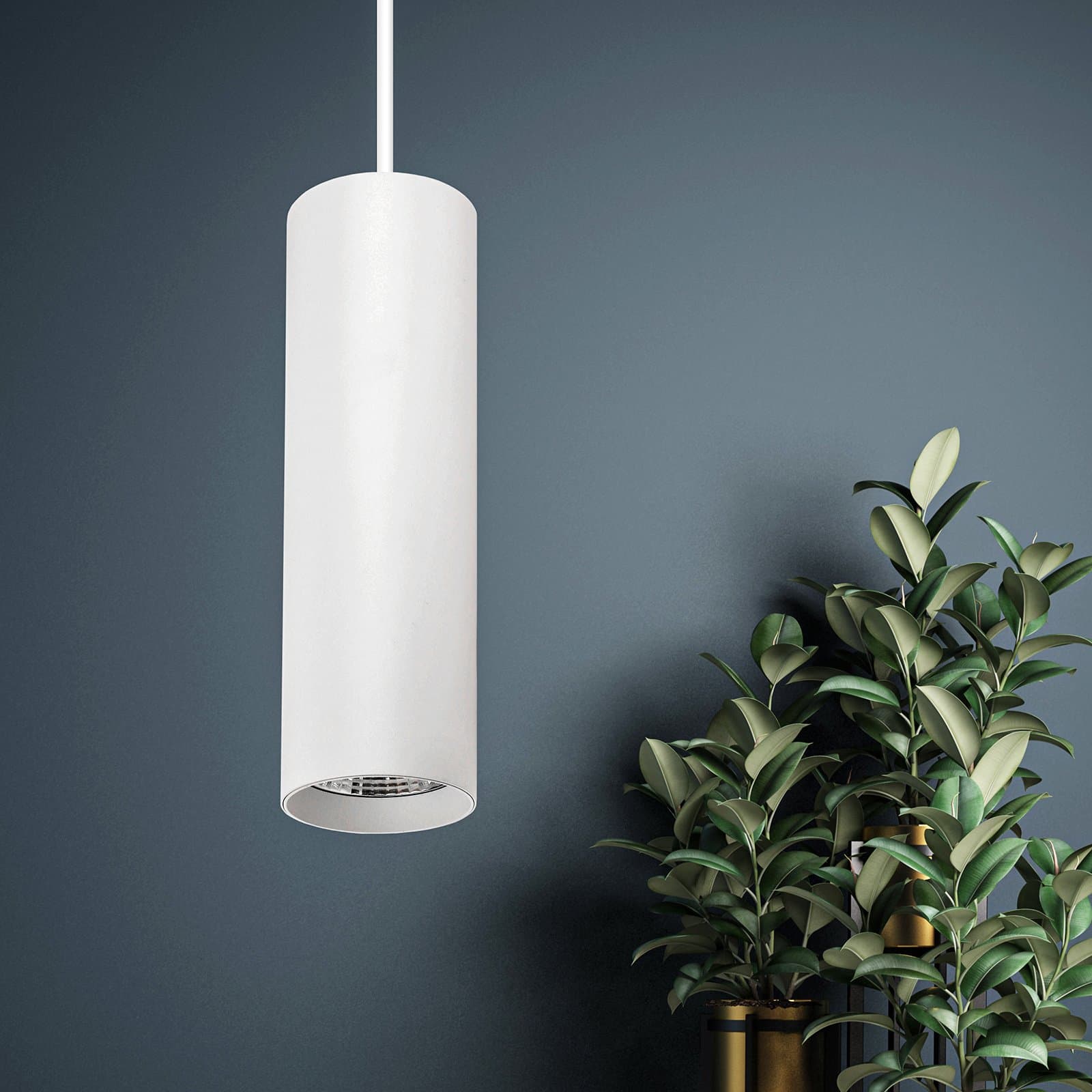 ЭРА PL1 COB -10 WH 300 Белый Светильники подвесной светодиодный COB, 10W, D80*300мм