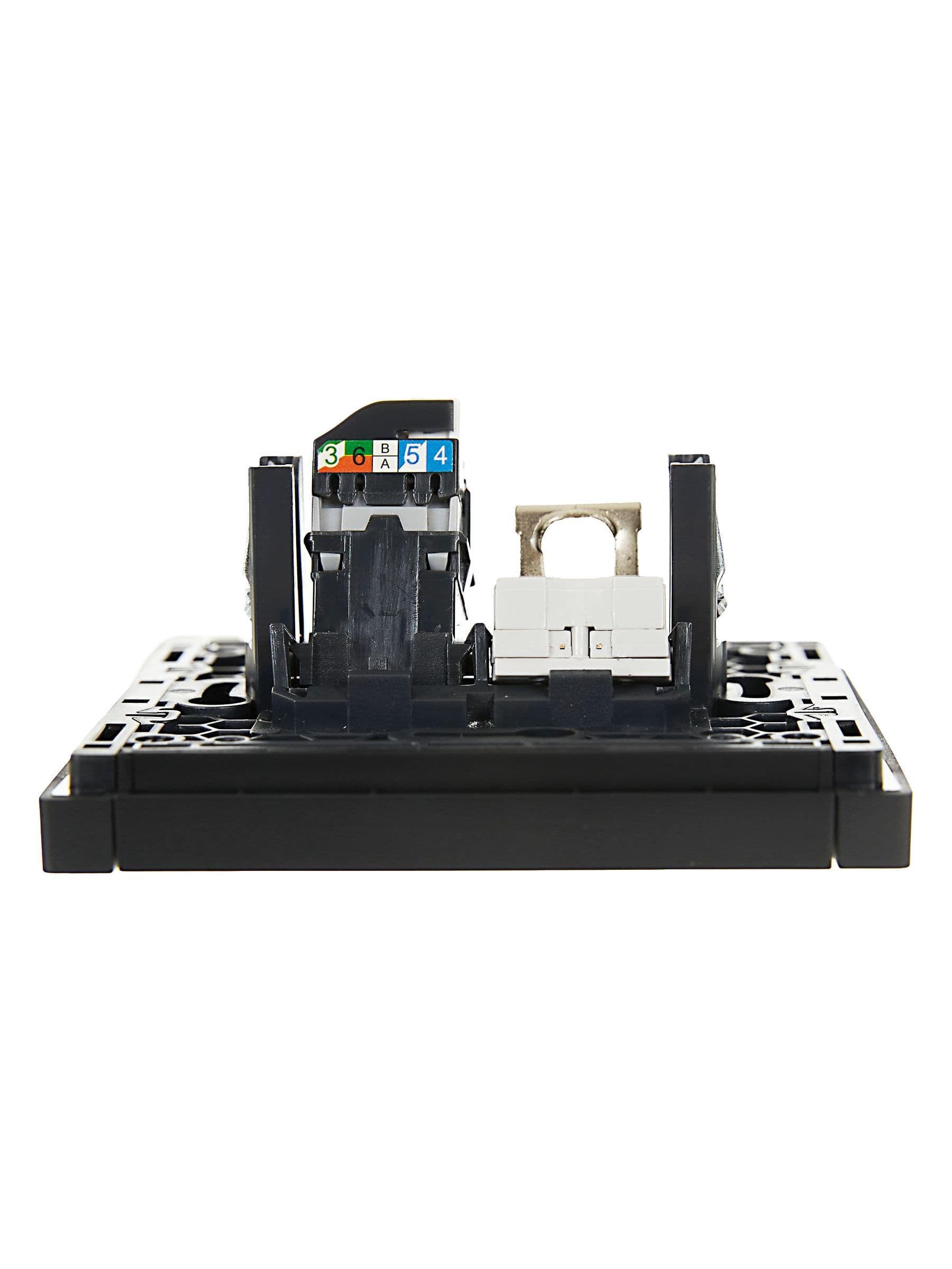 IEK FORTE&PIANO Черный Розетка двойная RJ11+RJ45 кат.5E FP135 — миниатюра 5