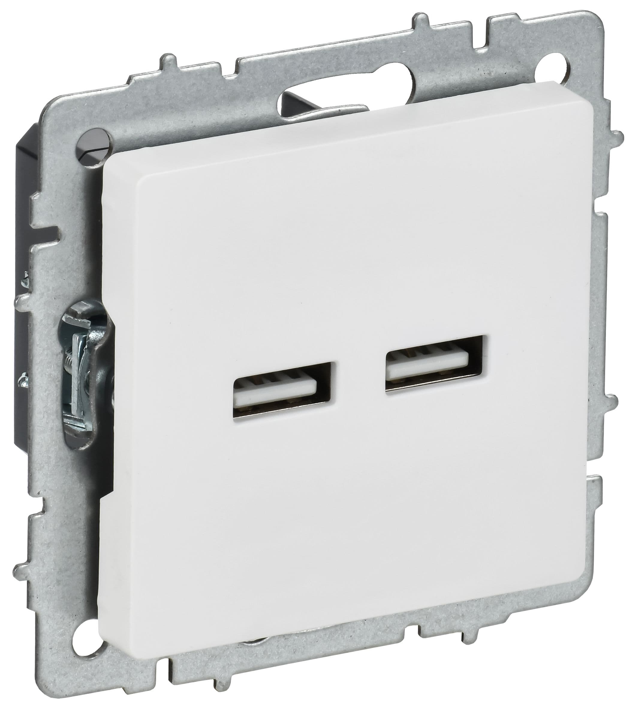 IEK BRITE Роз. USB A+A 3,1А РЮ10-1-БрАБ а/б — миниатюра 1