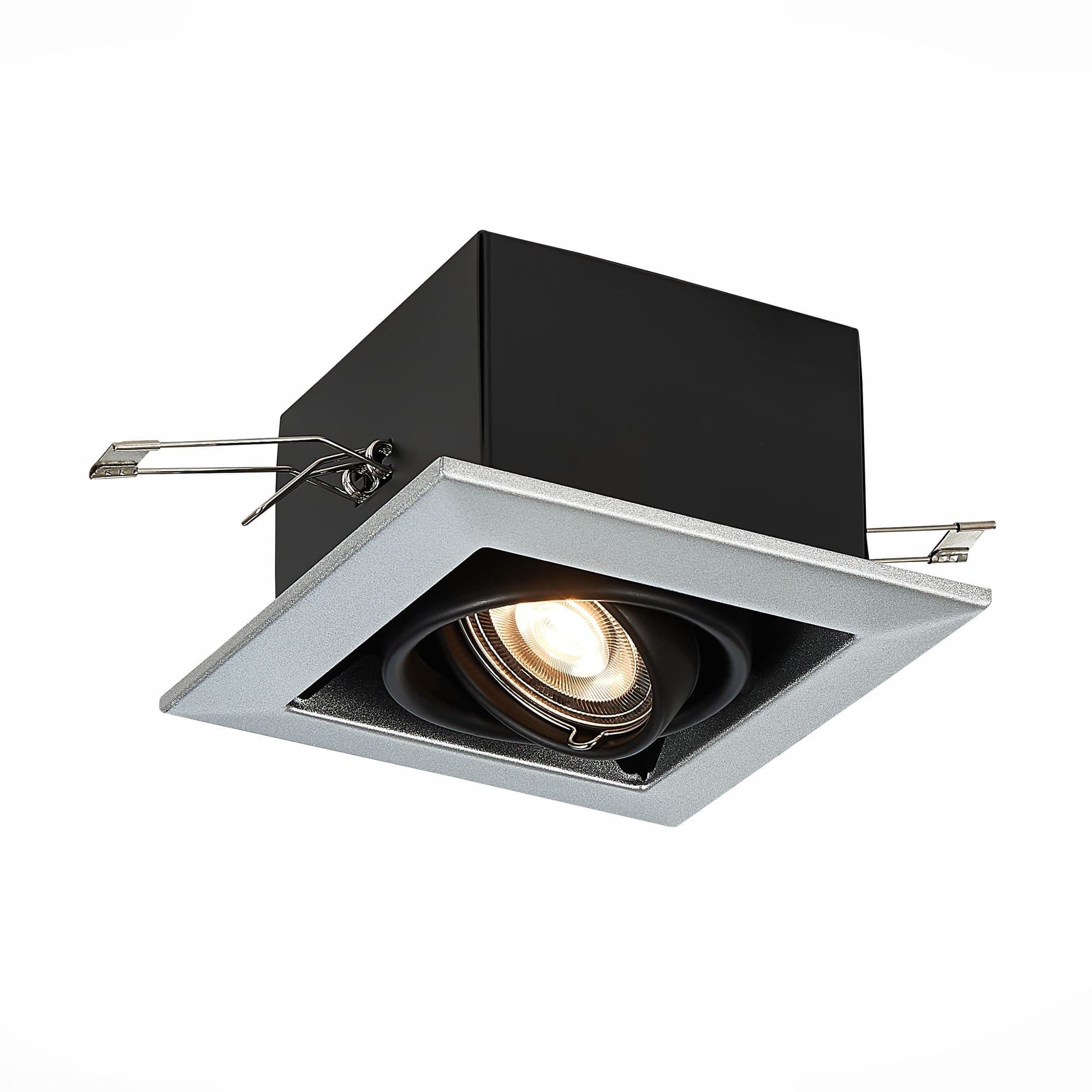ST Luce ST250.148.01 Светильник встраиваемый Черный GU10 1*50W L126xW126xH70 220V Без ламп