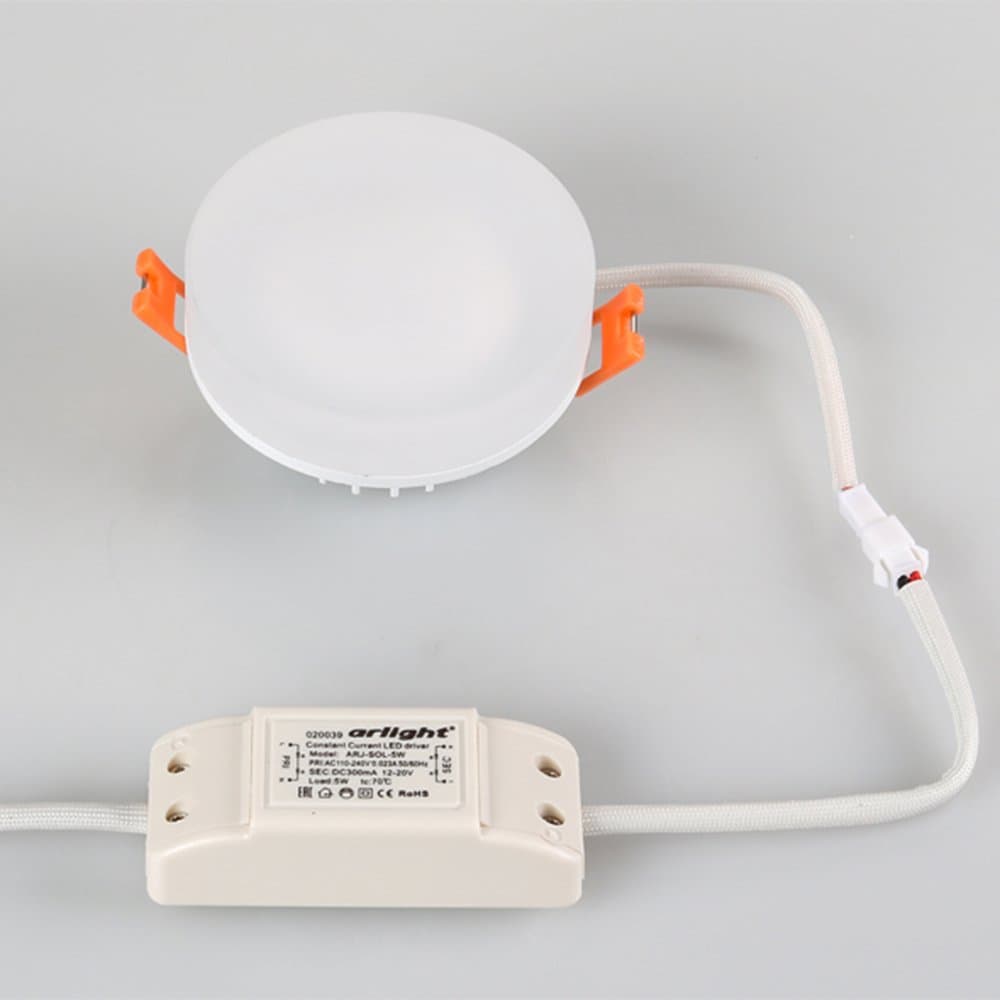 Arlight Светильник LTD-80R-Opal-Roll 5W White (IP40 Пластик, 3 года) 020807 — миниатюра 5