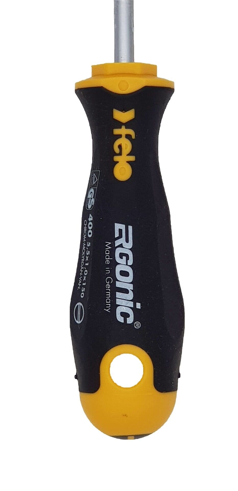 Felo Отвертка Ergonic плоская шлицевая 5,5X1,0X150 40055510 — миниатюра 2