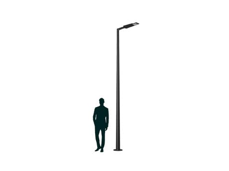 GALAXY LED 35W DW 827 RAL9006 POLE 4M (в комплекте ЗДФ) — миниатюра 1