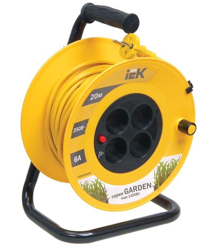 IEK Катушка УК20 с т/з 4 места 2Р/20м 2х0,75 мм2 "Garden" — миниатюра 2