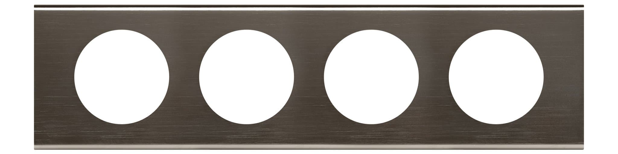 Legrand Celiane2 Черный никель Рамка 4-ая (2+2+2+2 мод) 069034 — миниатюра 1