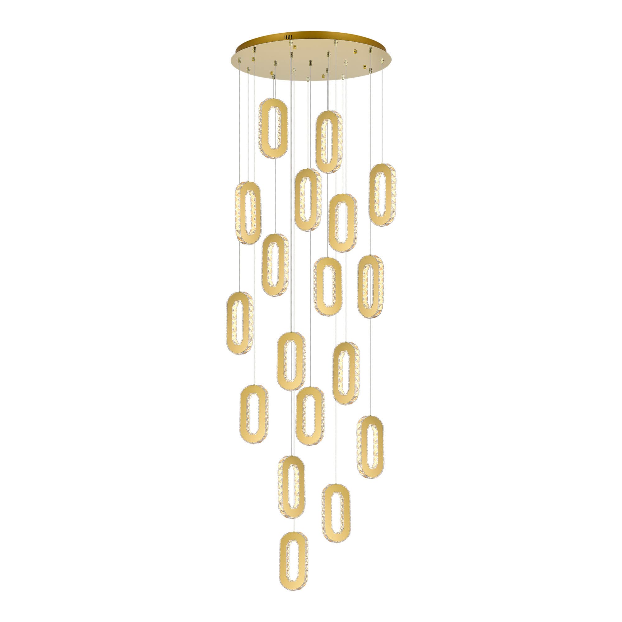 ST LUCE SL6506.203.18 Светильник подвесной Золотистый/Золотистый, Прозрачный LED 18*9W 3000K