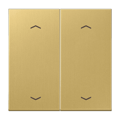 JUNG Клавиша для KNX кнопки, 2 группы, с символами "стрелки" металл латунь Classic ME102PC