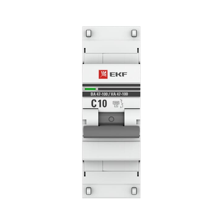 EKF PROxima ВА 47-100 Автоматический выключатель (С) 1P 10А 10kA mcb47100-1-10C-pro — миниатюра 3