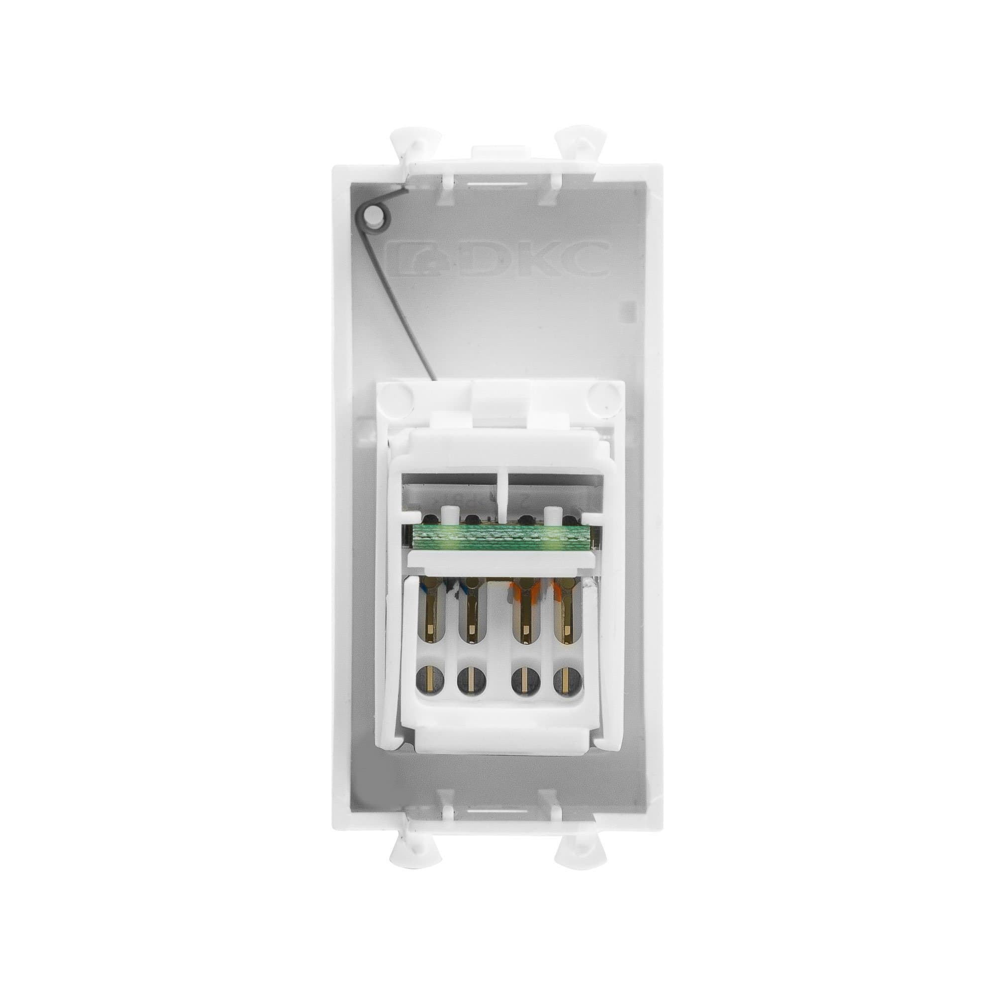 DKC Компьютерная розетка RJ-45 модульная, кат.6А, "Avanti", "Белое облако", 1 модуль 4400371 — миниатюра 6