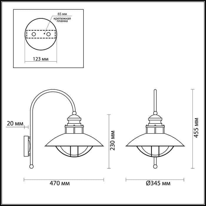 Odeon Light 4164/1WA ODL19 694 коричневый/прозрачный Уличный настенный светильник IP44 E27 1*60W DANTE — миниатюра 3
