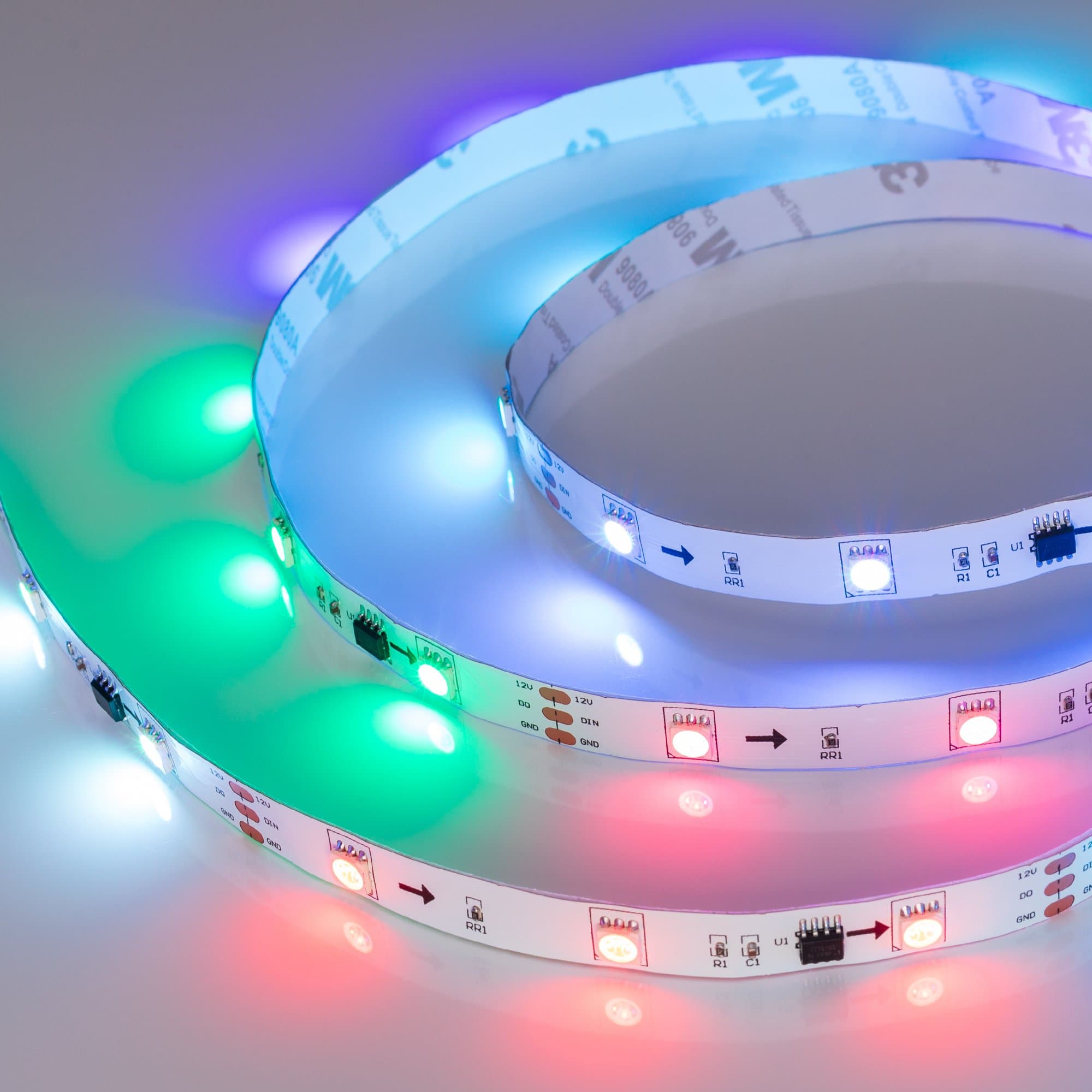 Arlight Светодиодная лента SPI-5000-5060-30 12V Cx3 RGB (10mm, 7.2W/m, IP20) (Открытый, IP20) 026368(1) — миниатюра 4