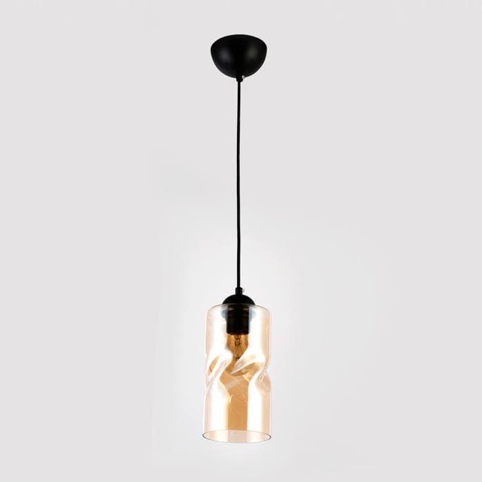 Ambrella Подвесной светильник TR3555 BK/TI черный/янтарь E27 max 40W D110*1200 — миниатюра 3