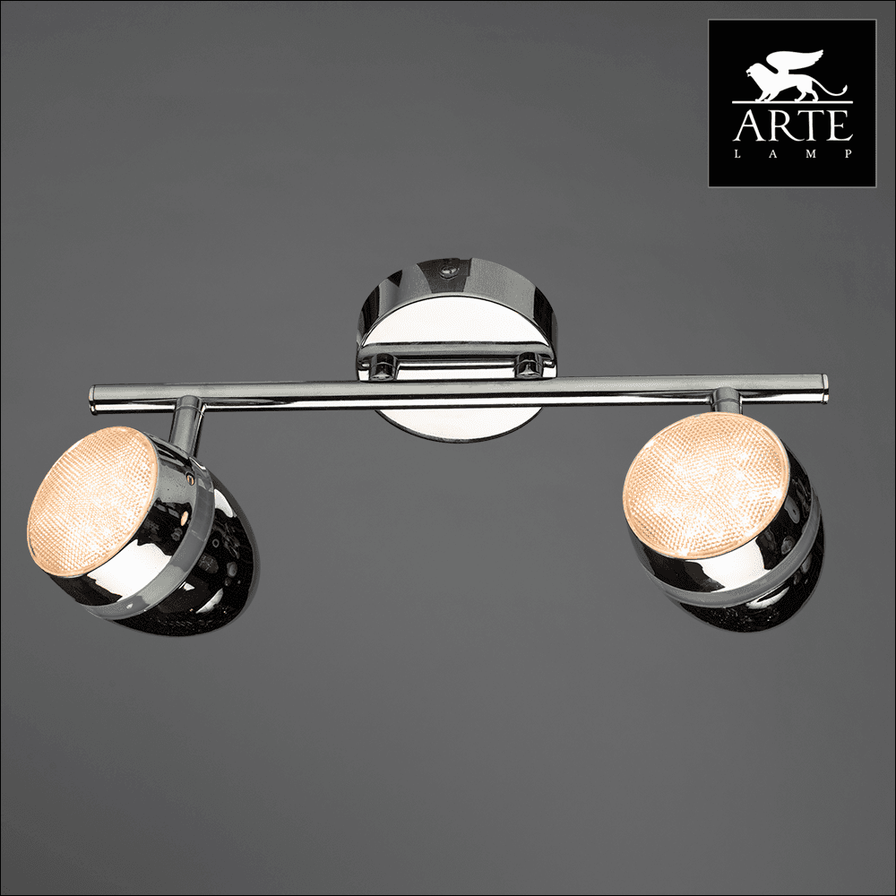 Arte Lamp Bombo Хром Спот 2x3W 2xLED 2x400lm A6701PL-2CC — миниатюра 2