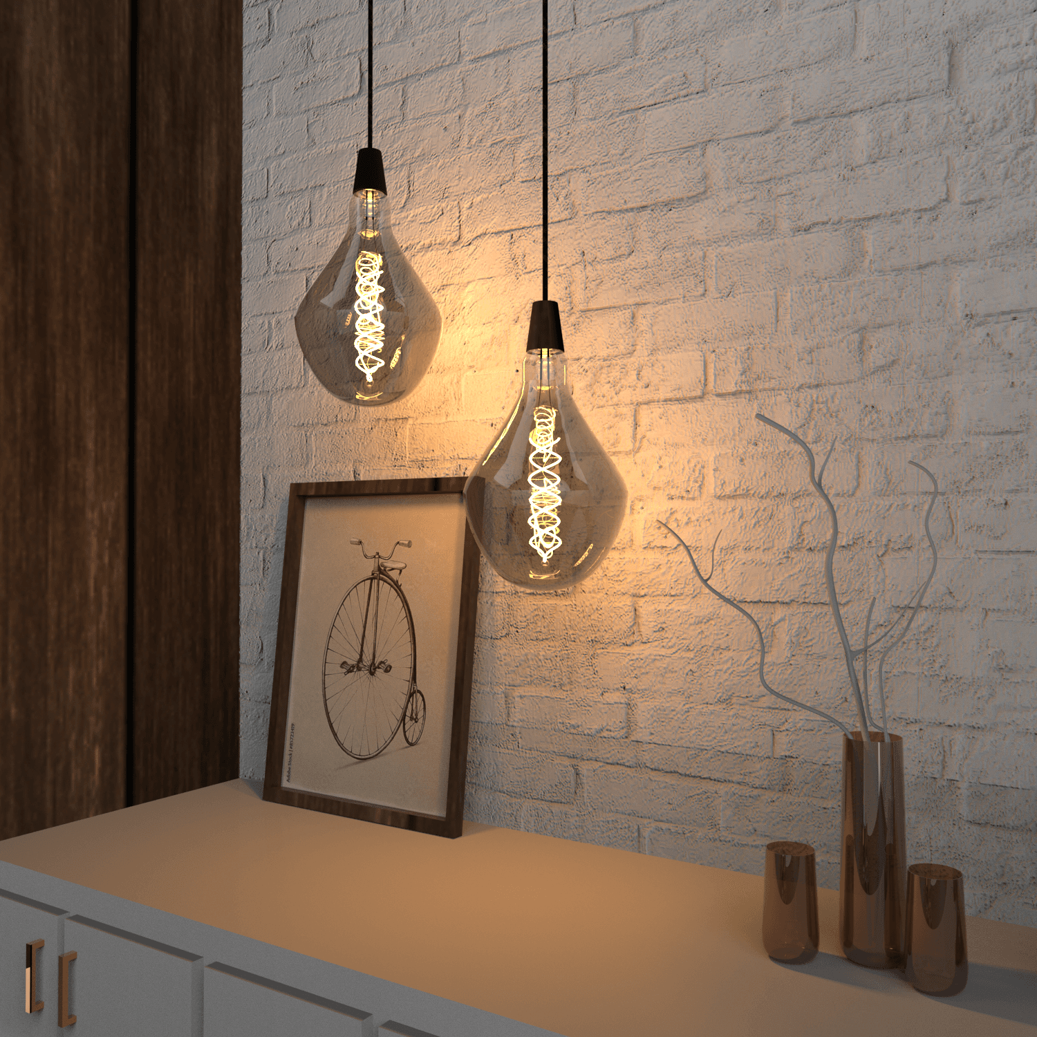 Gauss Лампа Filament SD160 8W 300lm 2400К Е27 gray flexible LED 163802008 — миниатюра 7