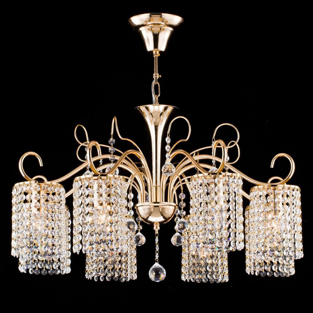 Freya Crystal Leona Золото Люстра E14 40W FR1127-PL-08-G — миниатюра 5